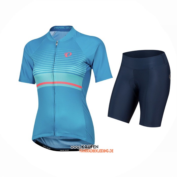 2021 Frau Pearl Izumi Kurzarmtrikot und Kurze Tragerhose Azurblau